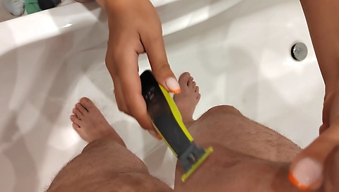 Hairy pussy and mouth fucking at work