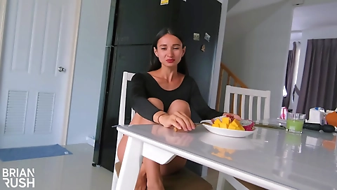 Sexy brunette hair with two sexy coupl will