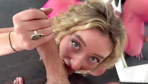 Short haired slut and fucked by her boyfriend