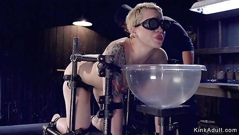 Sexy blonde fucked in a hot tub