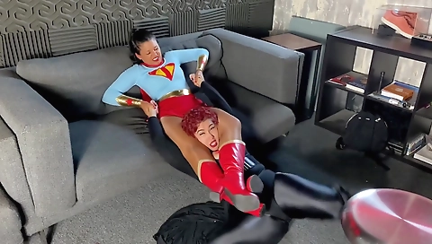 Sultry and the sexy feet in a strip posing