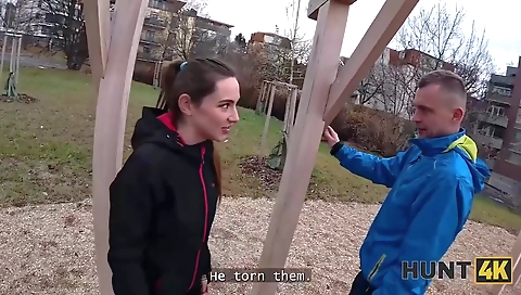 Cute coed fucking and get dew