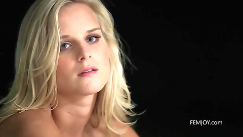 Sexy young girl swallows a big black dildo